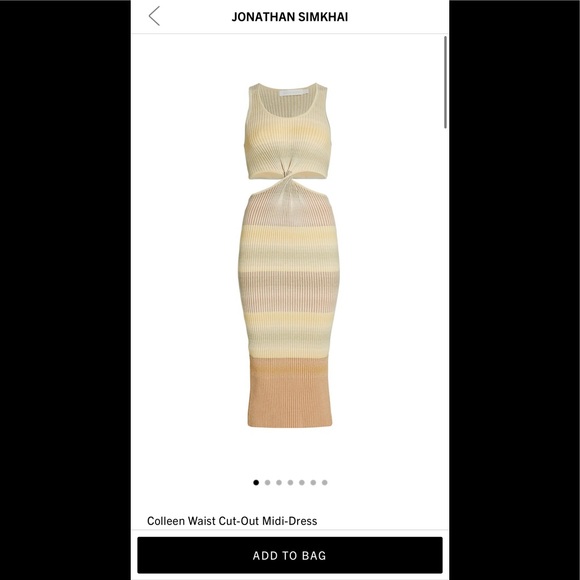 Jonathan Simkhai Colleen Waist Cut-Out Midi-Dress - Picture 1 of 1